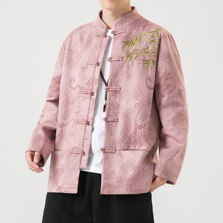 Kurtka męska z długim rękawem i guzikami w kształcie żaby z motywem kamieni Buddha Stones - image 36