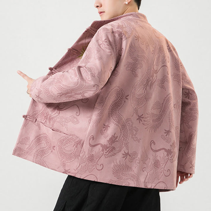 Kurtka męska z długim rękawem i guzikami w kształcie żaby z motywem kamieni Buddha Stones - image 37