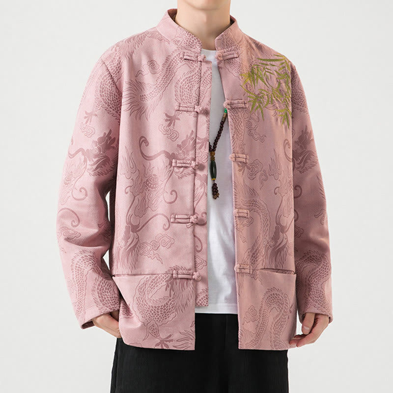 Kurtka męska z długim rękawem i guzikami w kształcie żaby z motywem kamieni Buddha Stones - image 38