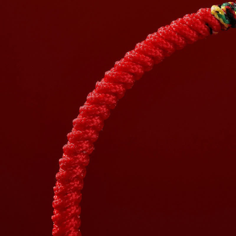 Bransoletka pleciona z Buddha Stones ze srebra próby 999, chińskiego zodiaku, roku konia, z czerwonego sznurka, o dużej wytrzymałości - image 8