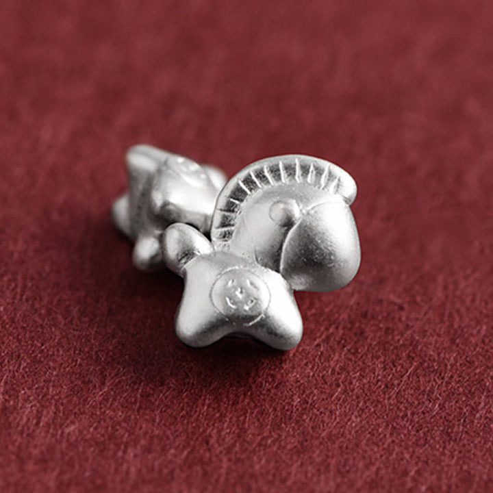 Buddha Stones Rok Konia Srebro próby 999 Miedziane monety Szczęścia pleciona bransoletka na kostkę - image 14