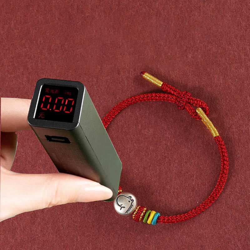 Bransoletka wiary z Buddha Stones, Rok Konia, srebro próby 999, pleciona na czerwonym sznurku - image 4