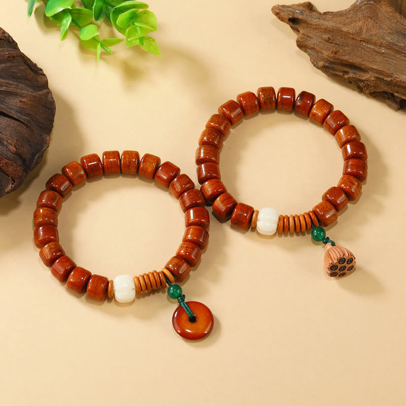 Bransoletka oświecenia z koralikami z kości i Buddha Stones w kształcie lotosu i zapięciem na klamrę - image 10