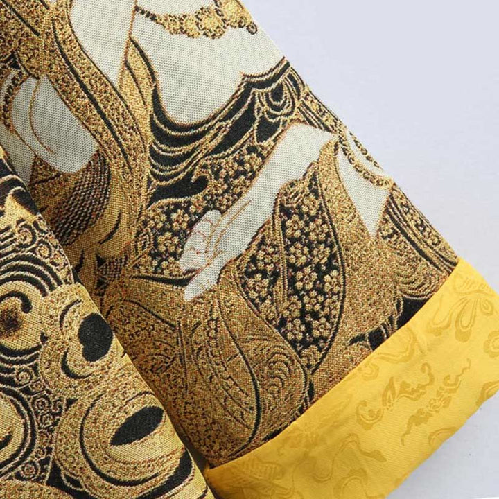 Kurtka męska z długim rękawem i guzikami z motywem żaby Guanyin z Buddha Stones Awalokiteśwary - image 11