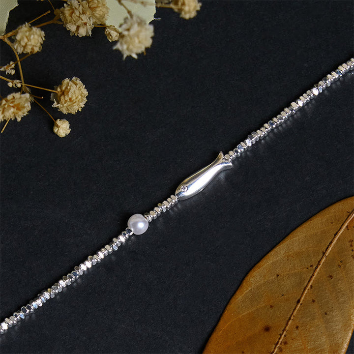 Bransoletka z Buddha Stones , miedzianego srebra i perły z rybą koi, przynosząca szczęście - image 4