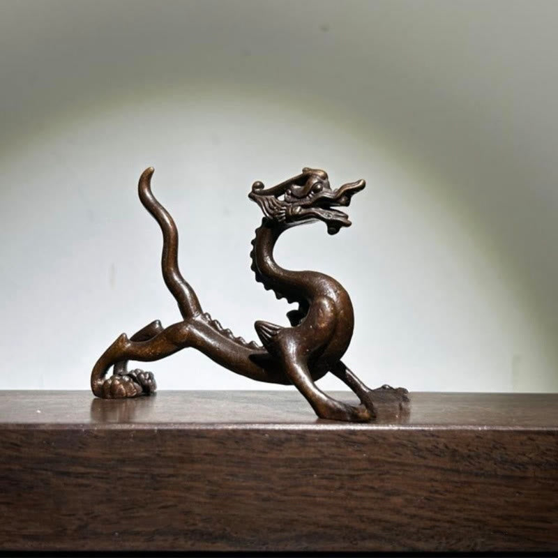 Buddha Stones Mini Smok Stop Ochrona Szczęścia Dekoracja Domu 7,6*2,5*5,4 cm - image 2