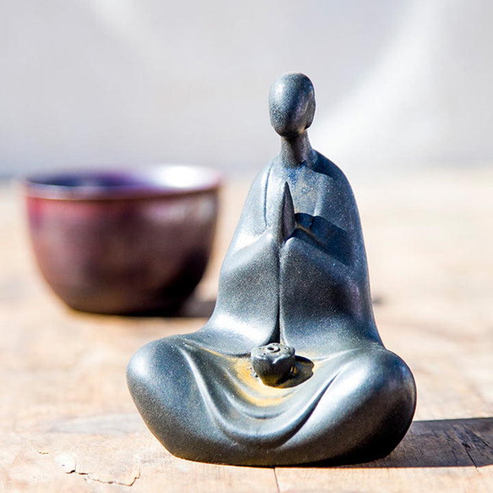 Ręcznie wykonany Buddha Stones bezpostaciowy, proszek żelaza, odlew żywiczny, rdza, figurka dekoracyjna, 11,5*9*6,5 cm - image 2