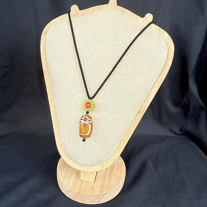 Buddha Stones, agatem tybetańskim, bóstwem bogactwa, dziewięciooką koralikową zawieszką Dzi z błogosławieństwem - image 2