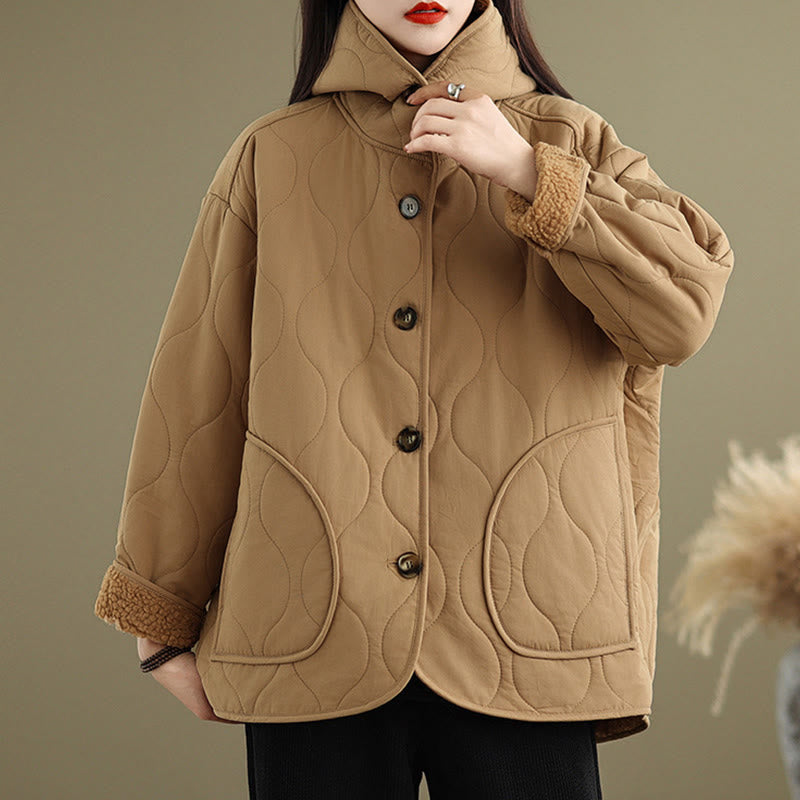 Damska bluza z kapturem z długim rękawem i kapturem "Buddha Stones" z bawełny, z podszewką z polaru i kieszeniami - image 3