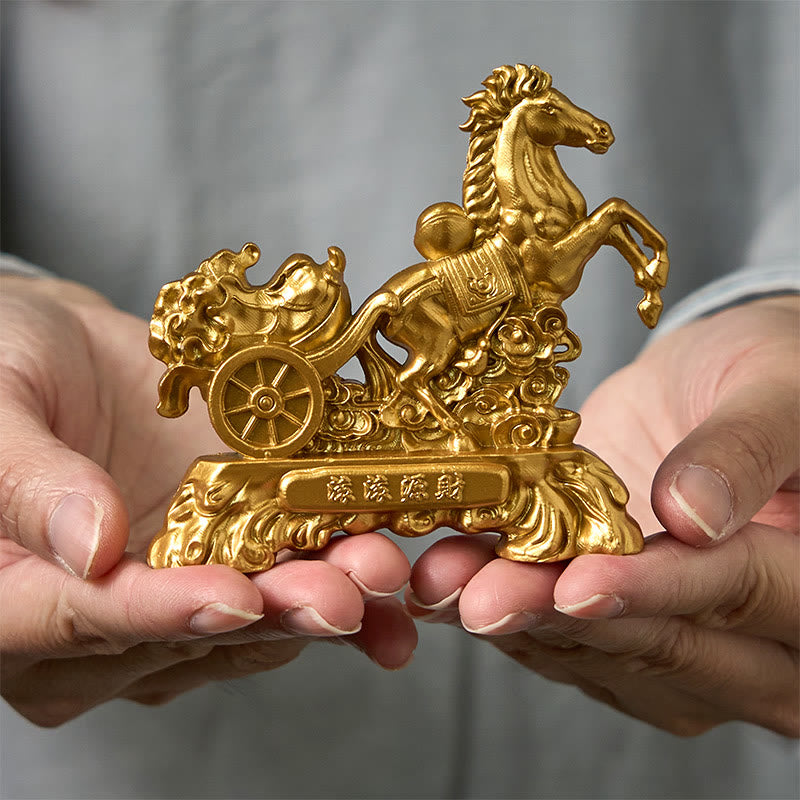 Buddha Stones "Zostań Bogaty Teraz" Rok Konia Sztabka Kapusty Dekoracja Domu - Kapusta końska 8,5*8 cm - image 0