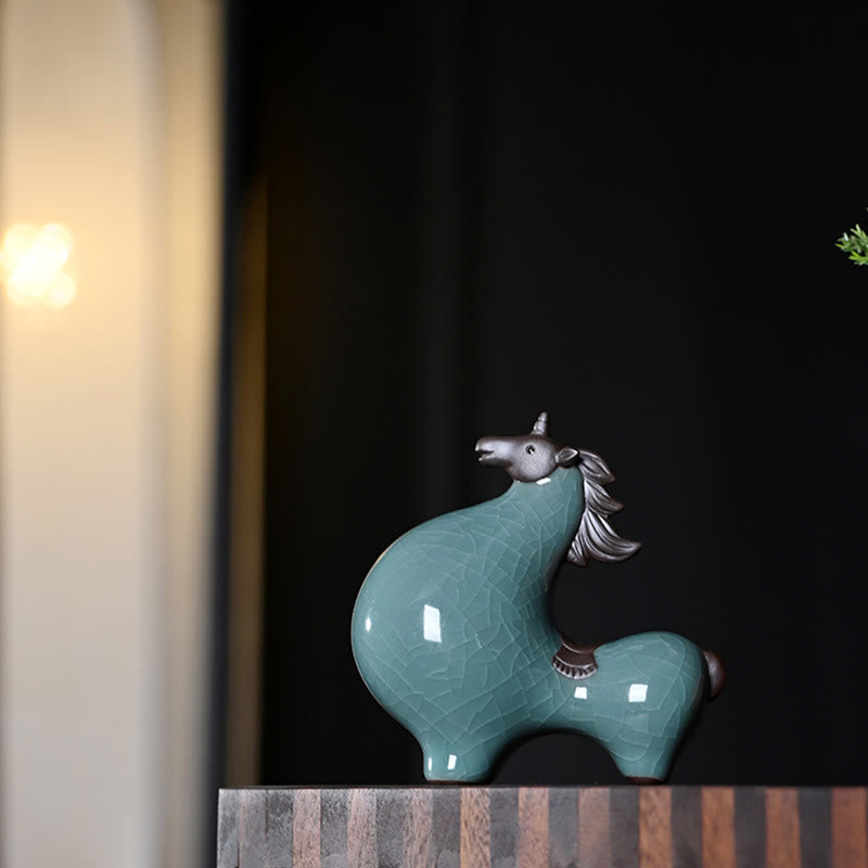 Buddha Stones Rok Konia Ceramika Wolność Dekoracja biurka - image 14