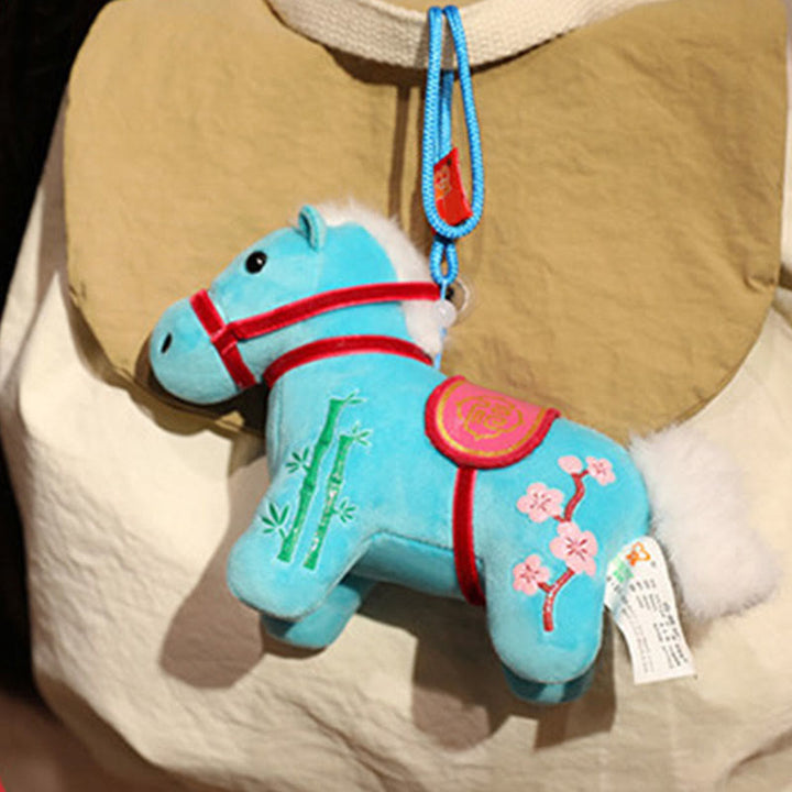 Buddha Stones Rok Konia Bambusowy Smok Lotos Feniks Pluszowa Lalka Dekoracja Domu - image 14