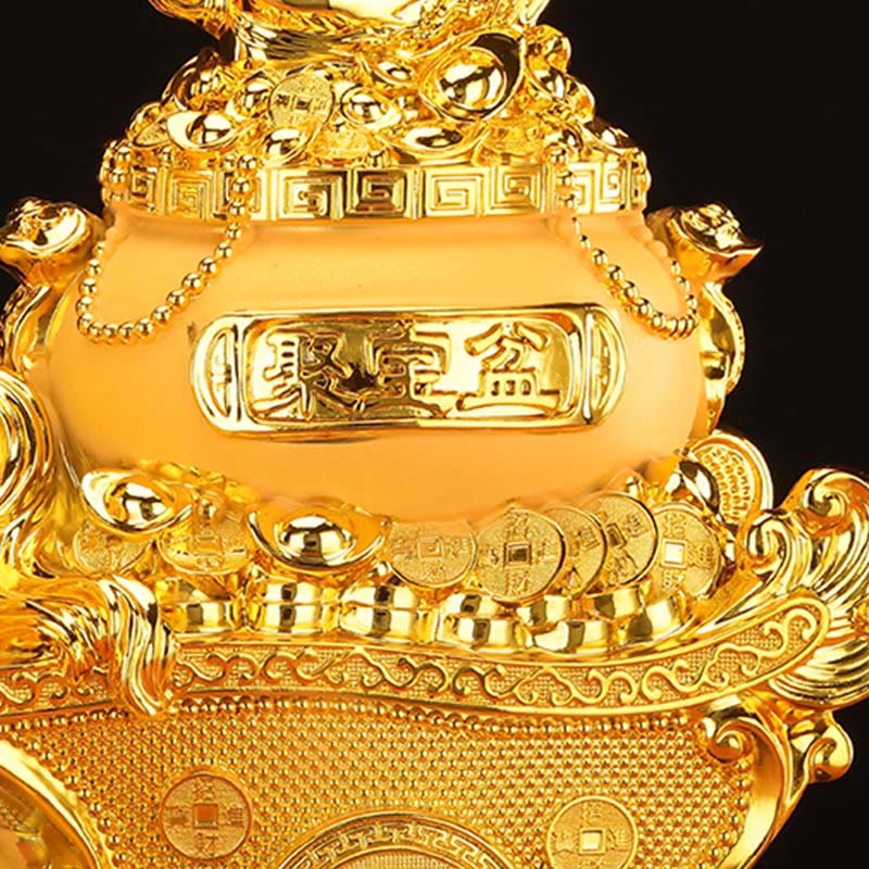 Buddha Stones "Szczęście" Rok Konia Miska Skarbów Sztabki Żywica Bogactwo Dekoracja Domu - image 10