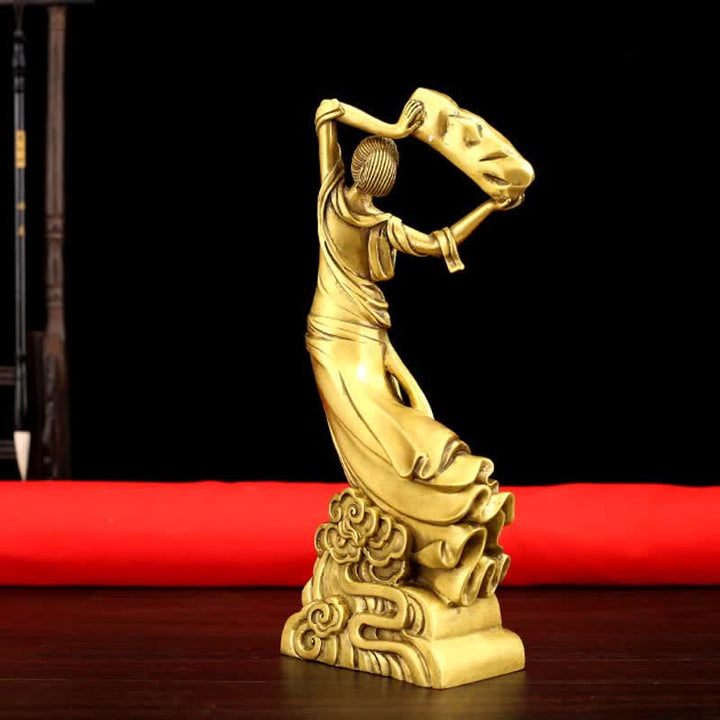 Bodhisattwa Nuwa naprawia niebiańskie dekoracje miedziane posągi ochronne