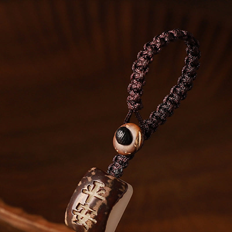 Buddha Stones Mały liść Czerwony sandałowiec Zielony sandałowiec Worek pieniędzy Om Mani Padme Hum Obrotowa ochrona wisząca dekoracja