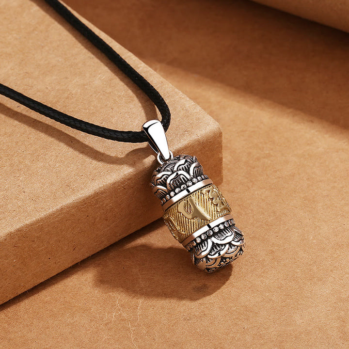 Buddha Stones Tybet Om Mani Padme Hum Rzeźbiona Mądrość Czystość Łańcuch Skórzany Naszyjnik Wisiorek - Sznurek Om Mani Padme Hum i skórzany - image 4