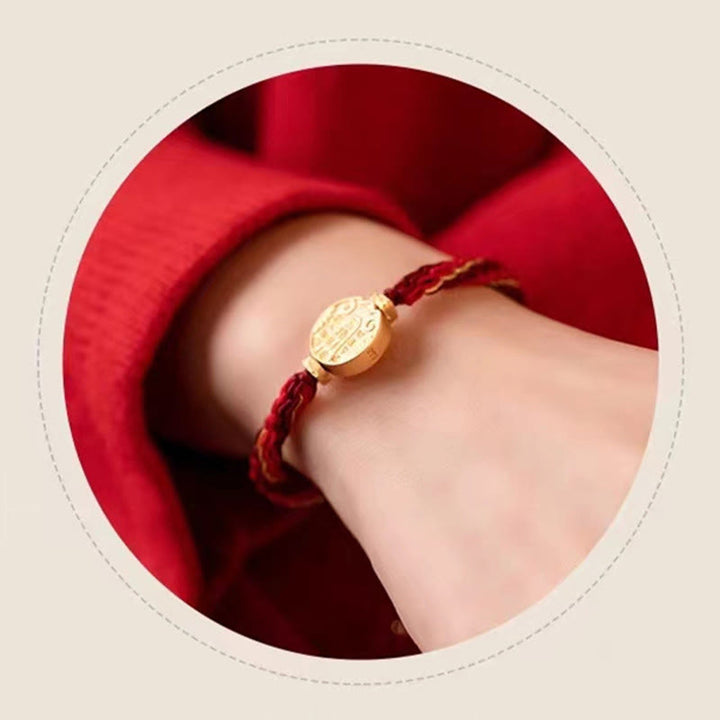 Buddha Stones Pięć kierunków Bogowie bogactwa Ręcznie robiona reinkarnacja Węzeł Ochrona sznurka Bransoletka warkoczowa