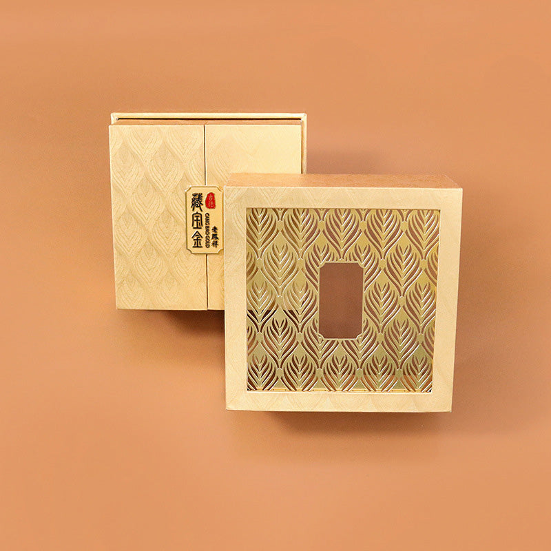 Pudełko na biżuterię w stylu retro z wzorem piór