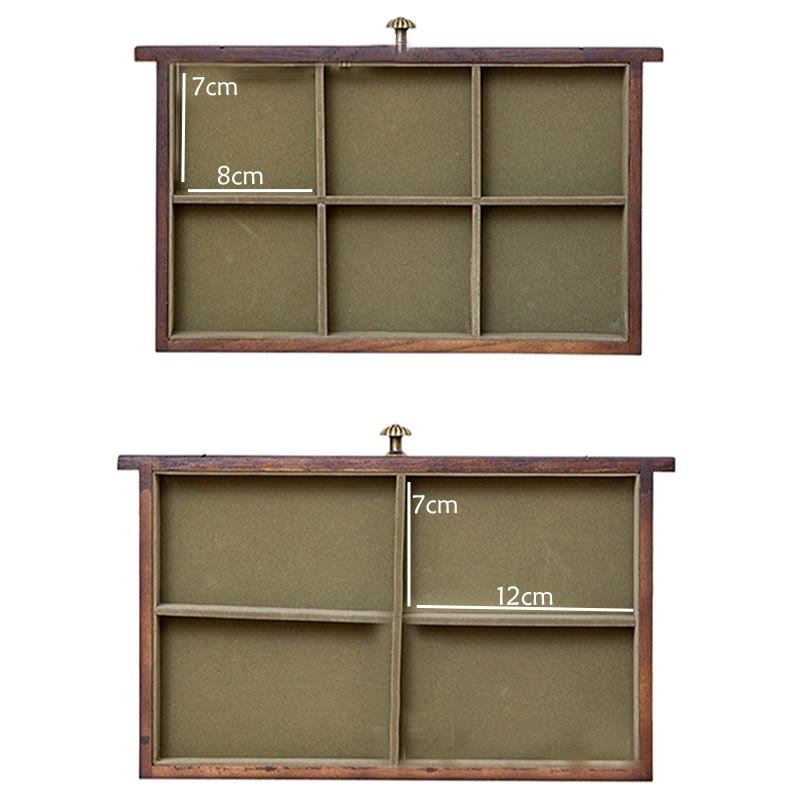 Pudełko na biżuterię z litego drewna w stylu retro z Buddha Stones, czterowarstwowe, drewniane pudełko do przechowywania biżuterii