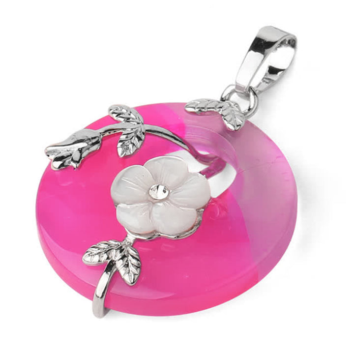 Buddha Stones Różne Kryształy Ametyst Zielony Awenturyn Kwiat Uzdrawiający Naszyjnik Wisiorek