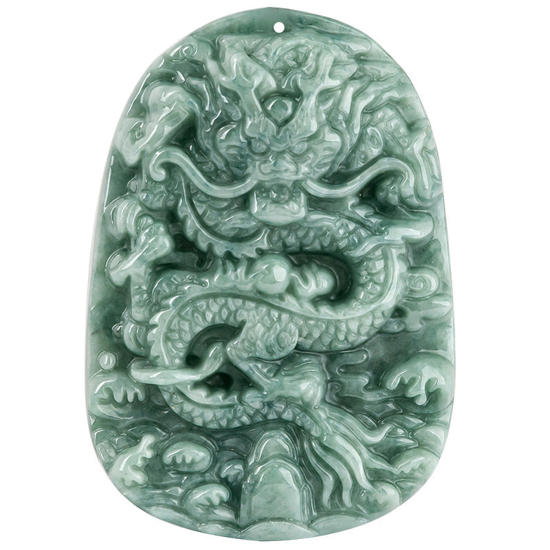 Buddha Stones Chiński Zodiak Smok Jade Naszyjnik Dobrobytu Wisiorek Koralikowy Sznur - image 10