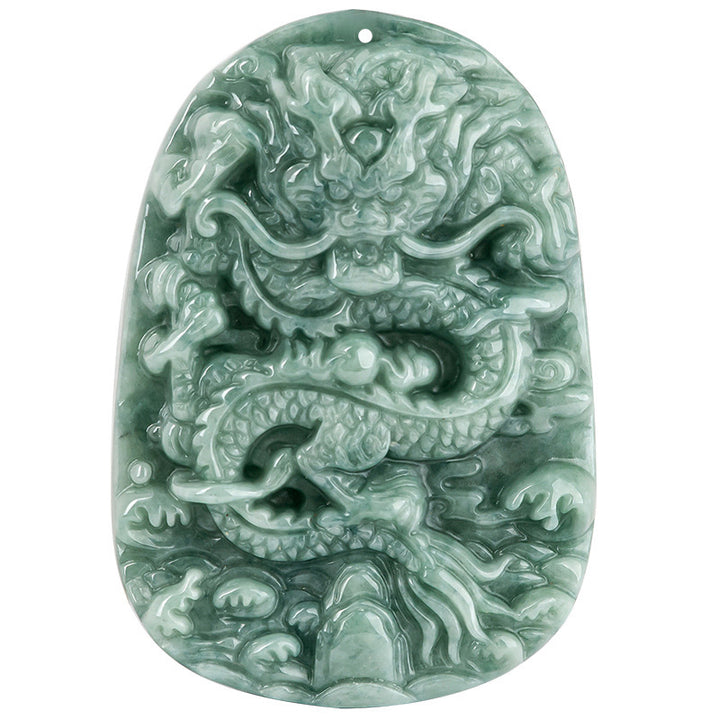 Buddha Stones Chiński Zodiak Smok Jade Naszyjnik Dobrobytu Wisiorek Koralikowy Sznur - image 10