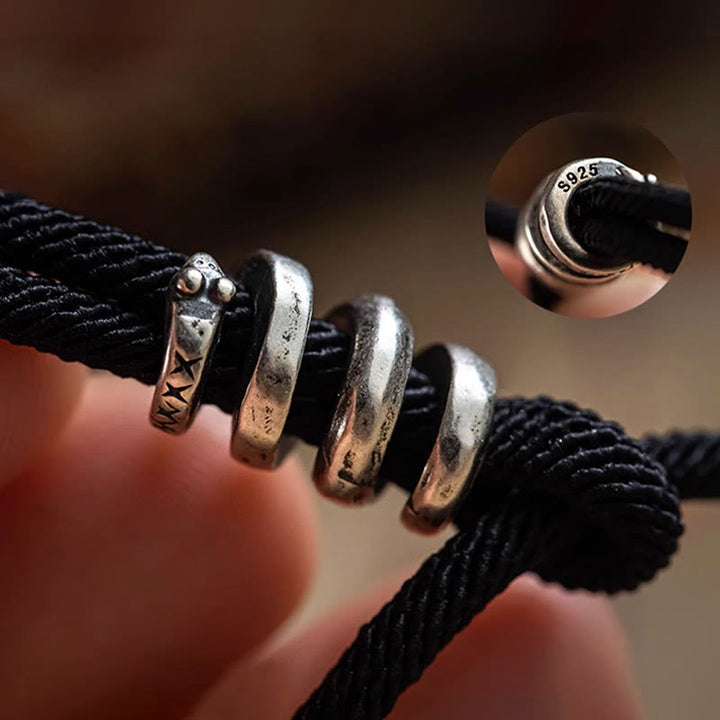 Buddha Stones Tybetańskie Om Mani Padme Hum Rzeźbiony Amulet Podwójnie Owijana Bransoletka