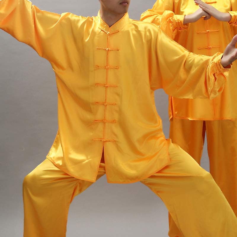 Buddha Stones Prosty wzór Medytacja Modlitwa Duchowy Zen Tai Chi Qigong Praktyka Unisex Zestaw Ubrań - Złoto - 3XL - PASUJE DO USA/UK/AU/EU - 2XL - image 29