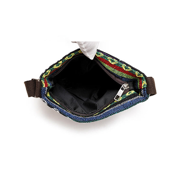 Buddha Stones Słoń Motyl Haftowana Płócienna Torba Tote Torba Na Ramię Torba Crossbody