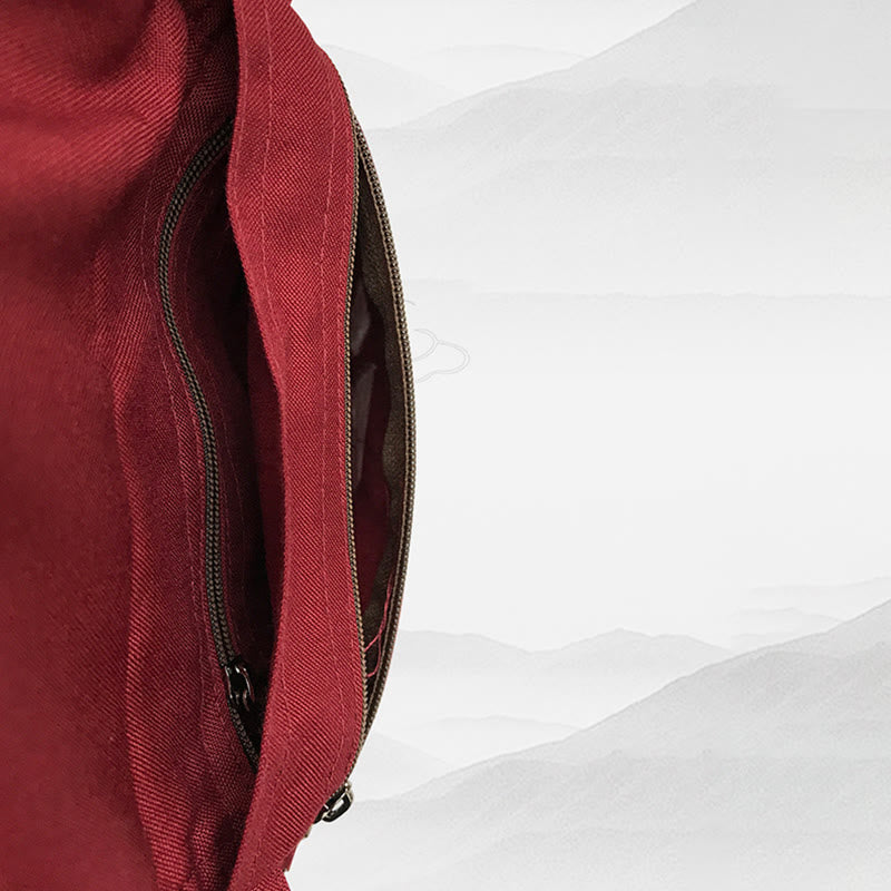 Ręcznie robiona OM Mantra haftowana duchowa praktyka umysłu bawełniana torba typu crossbody torba na ramię torba na telefon komórkowy