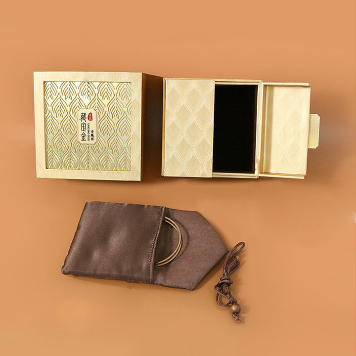 Pudełko na biżuterię w stylu retro z wzorem piór