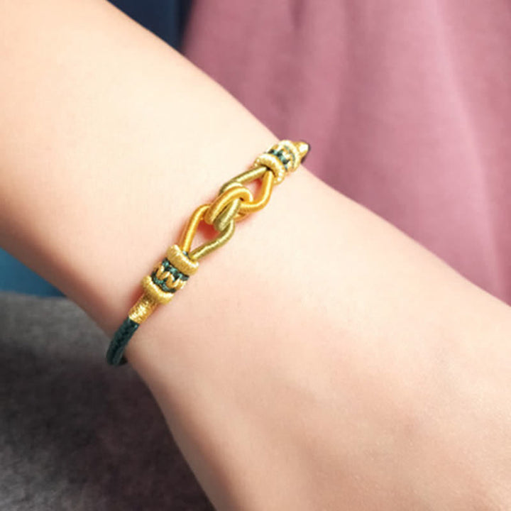 Buddha Stones Ręcznie robione Wiązanie Wiara Siła Bransoletka ze Sznurka