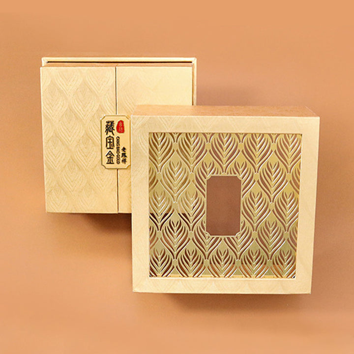 Pudełko na biżuterię w stylu retro z wzorem piór