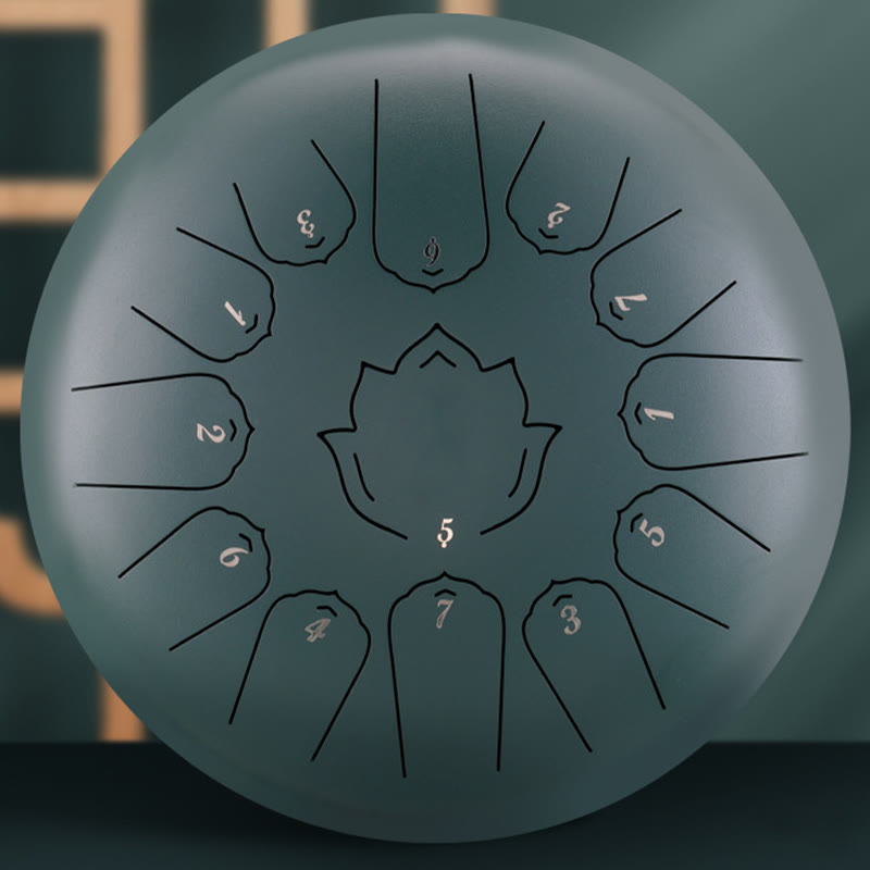 Buddha Stones stalowy językowy Dźwięk uzdrawiający uważność wzór lotosu Joga zestaw perkusyjny 13 nut 12-calowy instrument perkusyjny