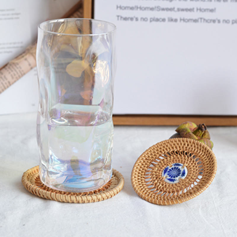 Ceramiczny Kwiatowy Wzór Rattanowy Podkładka Pod Kubek Pod Filiżankę