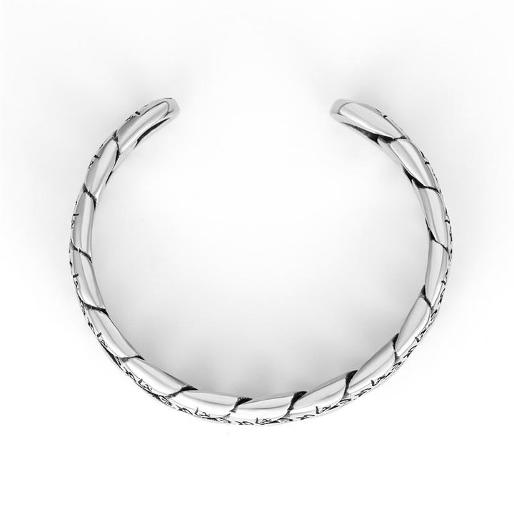 Buddha Stones Tybetańskie Om Mani Padme Hum Mantra Bransoletka ze stali tytanowej Peace Cuf