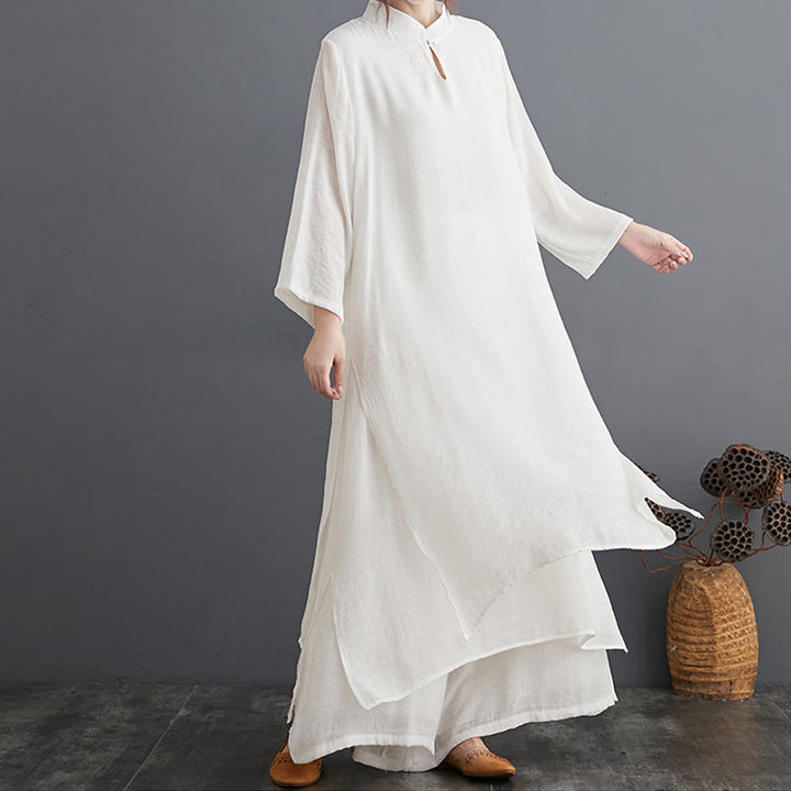 Buddha Stones Prosty wzór Medytacja Modlitwa Duchowa Praktyka Zen Joga Odzież Zestaw damski