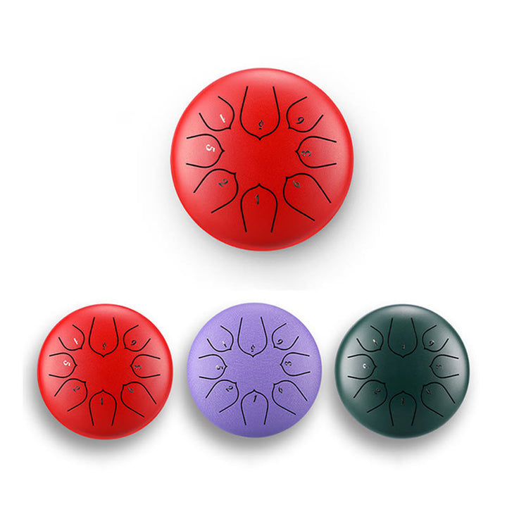 Buddha Stones językowy ze stali Dźwięk uzdrawiający Medytacja Wzór lotosu Zestaw perkusyjny 8 nut 6-calowy instrument perkusyjny