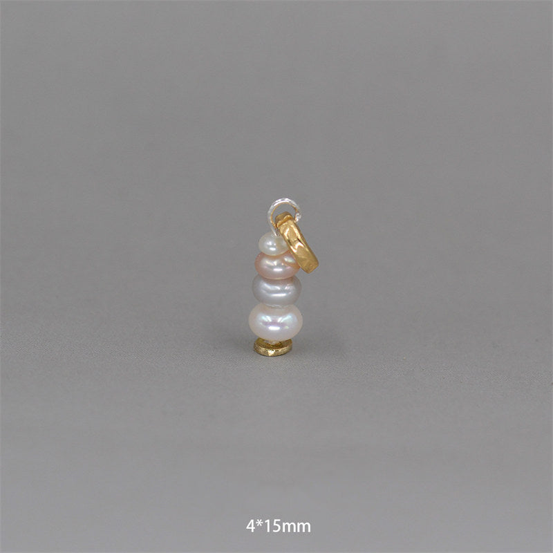 Buddha Stones Zen Cairn Labradorite Różne Kryształy Spokojny Wisiorek Naszyjnik - Wisiorek z pereł i srebra próby 925, 4*15 mm - image 30