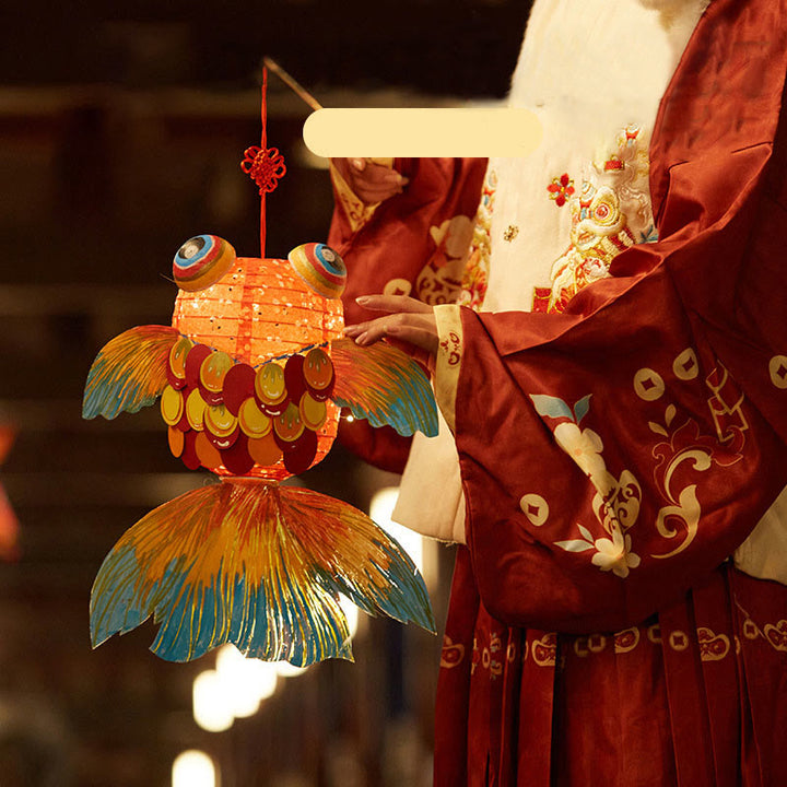 Buddha Stones DIY Powodzenia Koi Ryba Papierowa Lampa Latarnia Święto Środka Jesieni Dziecko Dzieci Dekoracja Latarni