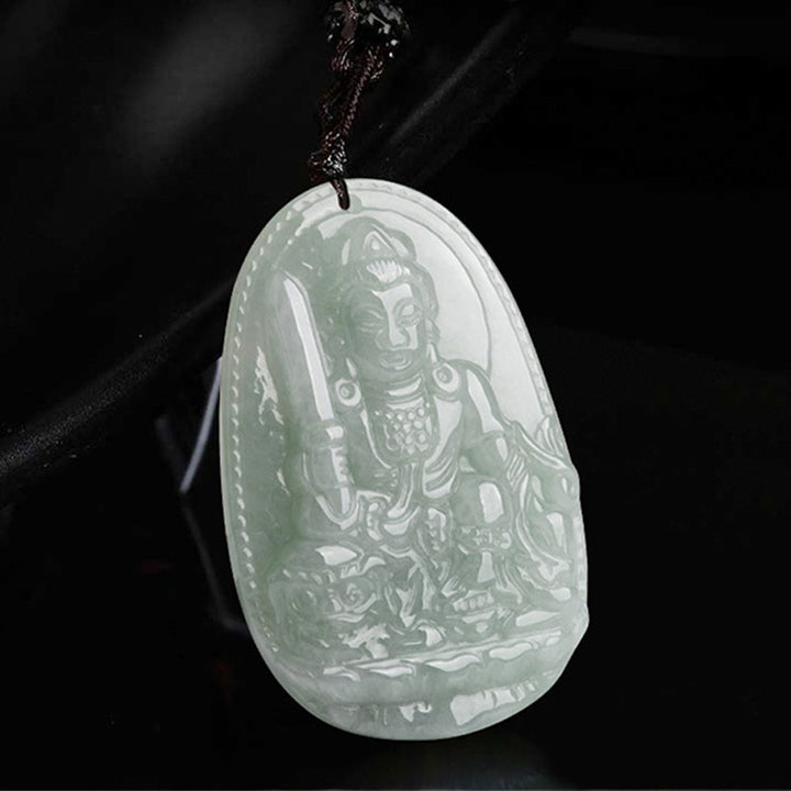 Buddha Stones Chiński Zodiak Natal Budda Jadeit Bogactwo Dobrobyt Naszyjnik Wisiorek - image 6