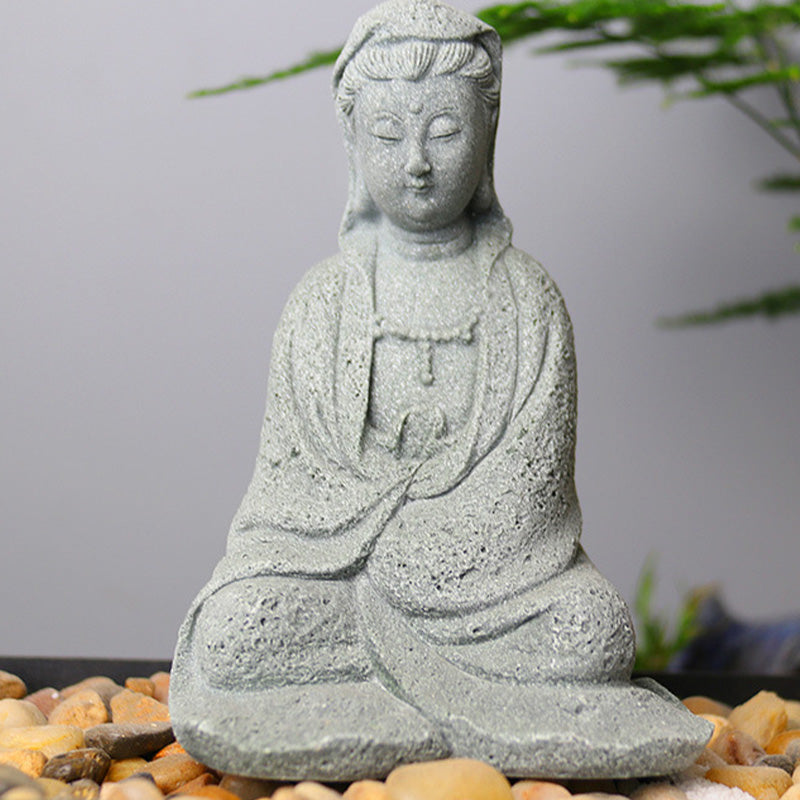 Buddha Stones Avalokitesvara Statuetka Błogosławieństwo Dekoracja Domu