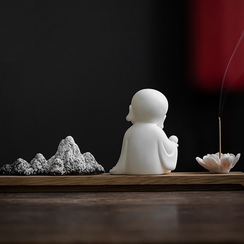 Buddha Stones Kwiat Lotosu Tathagata Kwan Yin Avalokitesvara Ksitigarbha Medytacja Ceramiczny Kadzidełko Dekoracja