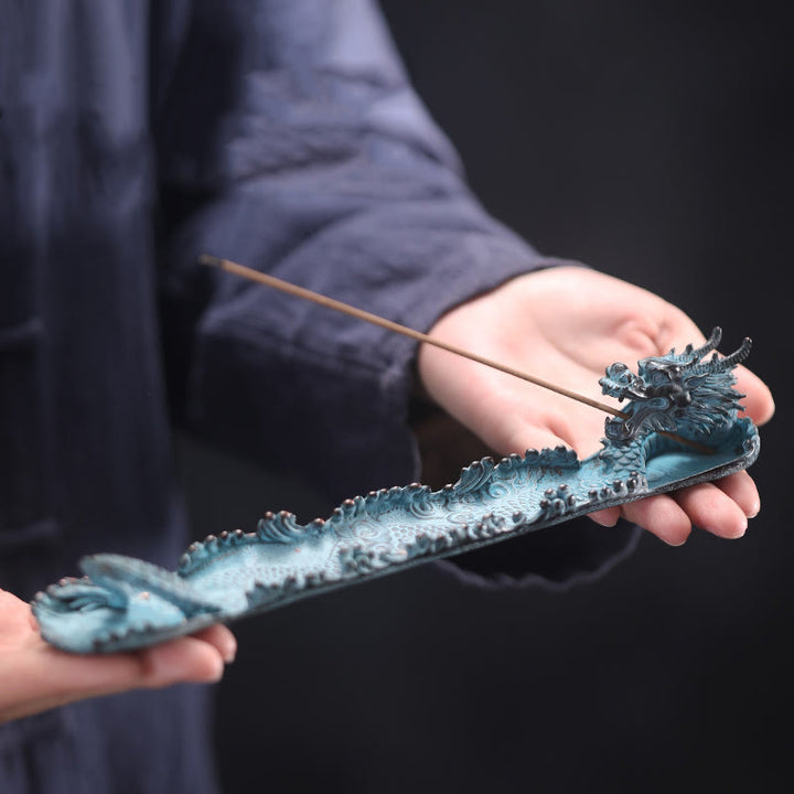 Buddha Stones Pomyślny Smok Siła Stop Kadzidło Palnik Dekoracja