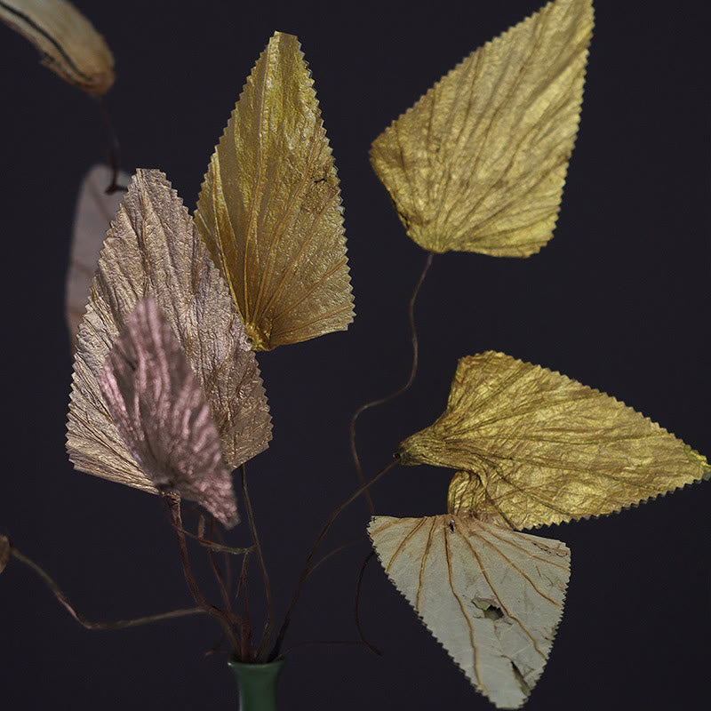 Naturalny suszony trójkątny bukiet z liści lotosu, ozdoby do dekoracji domu