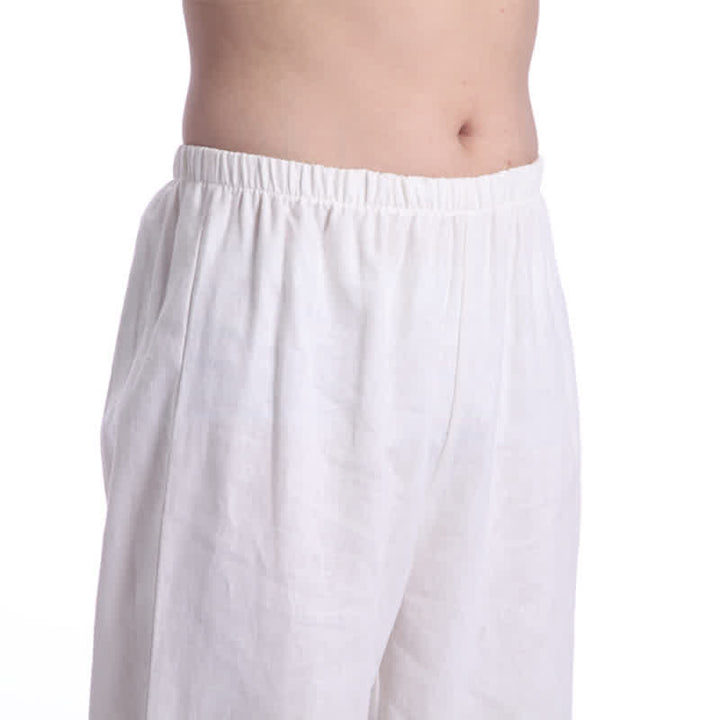 Buddha Stones Duchowa Zen Medytacja Modlitwa Praktyka Bawełna Len Odzież Męska Zestaw - image 16