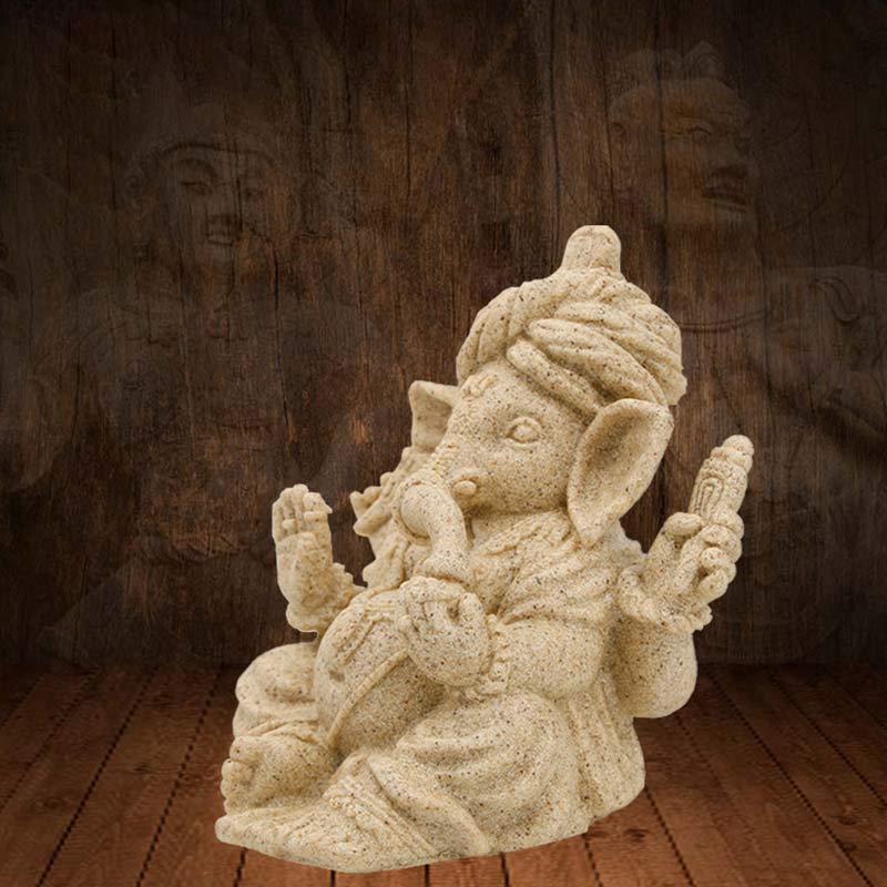 Ganesh Ganpati Słonia Statua Błogosławieństwo Ochrona Dekoracja Domu