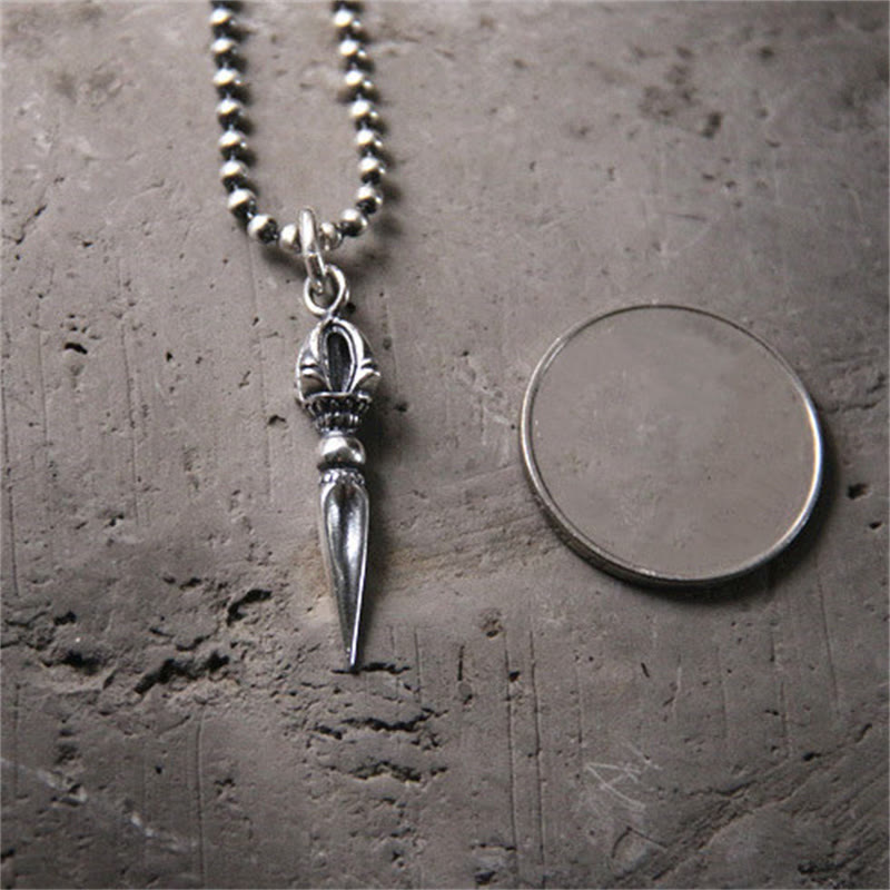 Buddha Stones 925 Srebro Sterlingowe Dorje Vajra Duchowa Moc Naszyjnik Wisiorek