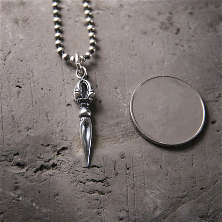 Buddha Stones 925 Srebro Sterlingowe Dorje Vajra Duchowa Moc Naszyjnik Wisiorek