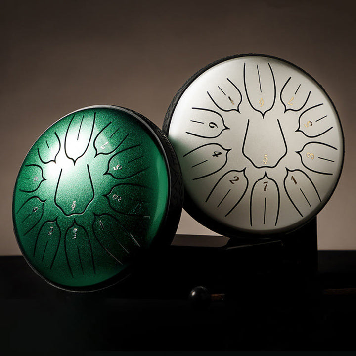 Buddha Stones językowy ze stali Dźwięk uzdrawiający Medytacja Joga Zestaw perkusyjny Lotus 11 nut 6 cali